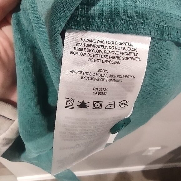 Columbia Men's Ocean Teal Short Sleeve Button Down Size Large - Picture 5 of 6